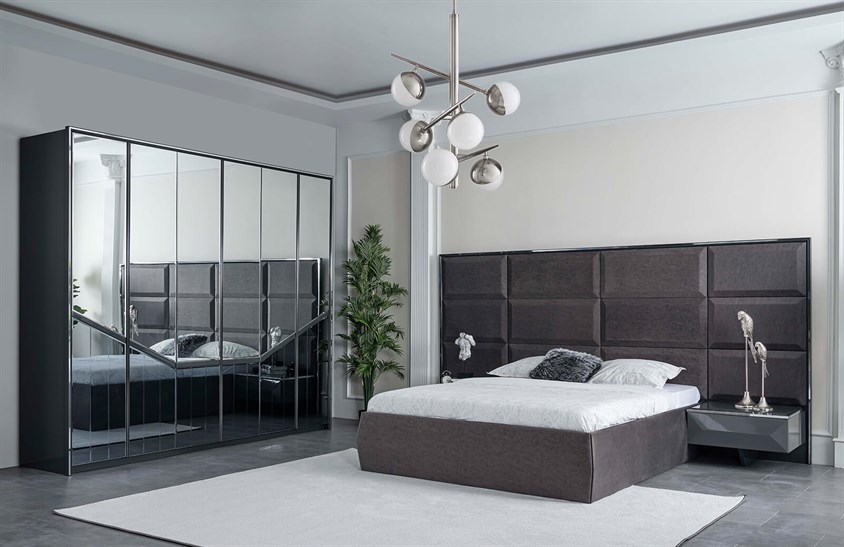 Son Moda Çizgilerin Buluştuğu Modern Yatak Odası